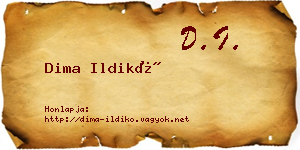 Dima Ildikó névjegykártya